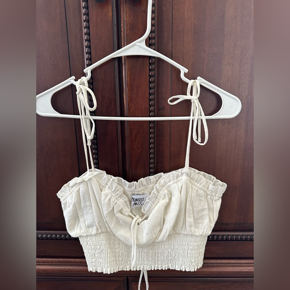 Princess Polly Ivory Smocked Camisole